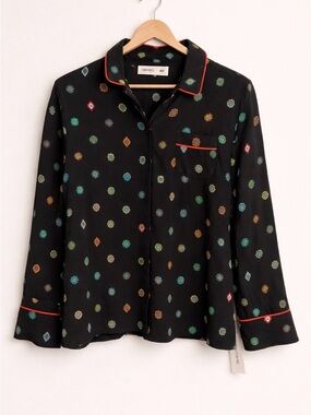 Kenzo x H&M 100% Silk Button Down Print Blouse 8